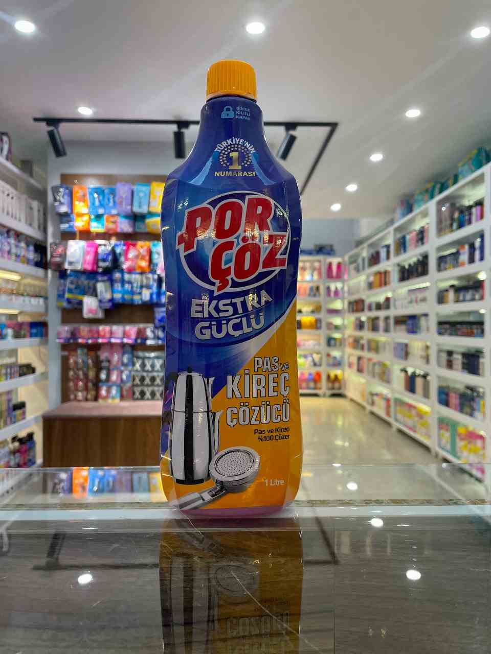 مایع جرمگیر کتری و دوش 1ل پورچز