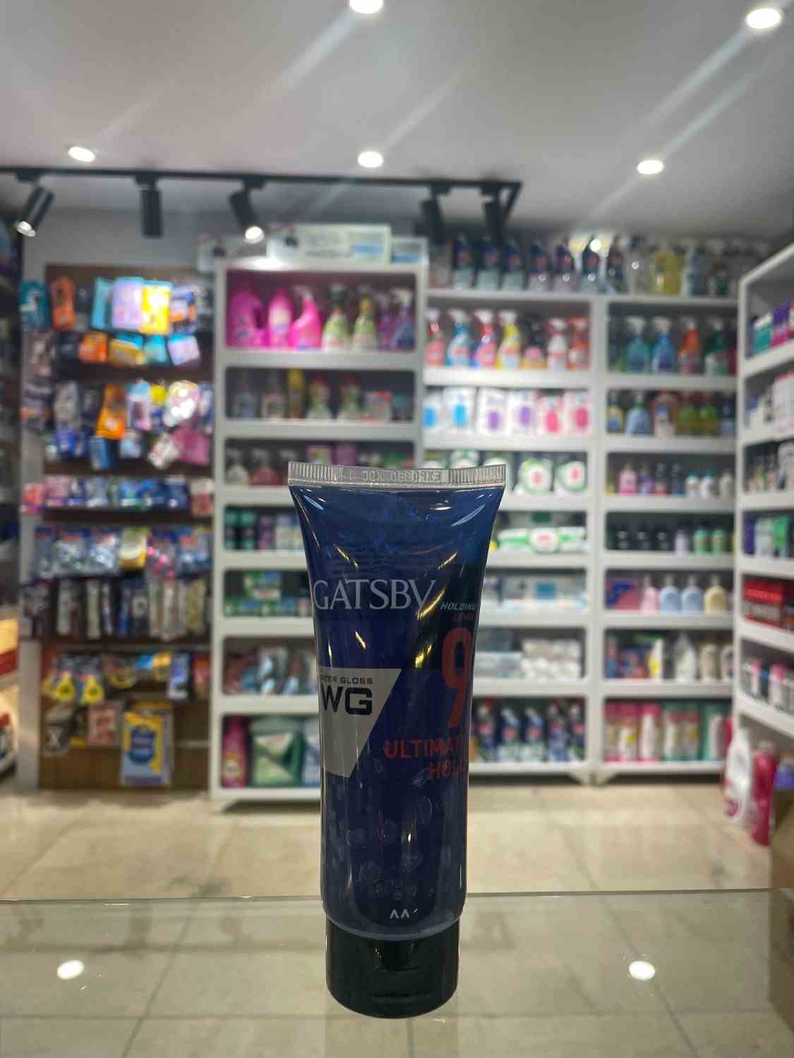 ژل موی سر براق‌کننده و حالت‌دهنده بسیار قوی گتسبی مدل آلتیمیت هولد شماره ۹ (GATSBY Water Gloss Ultimate Hold Level 9)